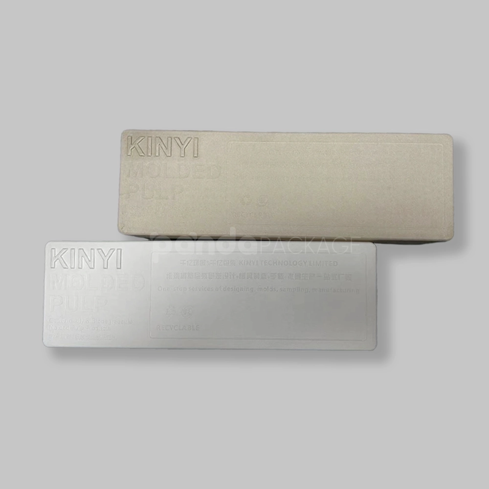 Sustainable Molded Fiber Clamshell Box with Minimalist Design