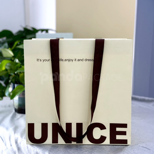 UNICE Premium Paper Bag with Wide Satin Ribbon Handles