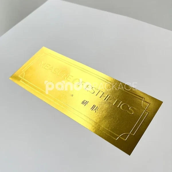 Minimalist White Gift Bag with Gold Foil Logo