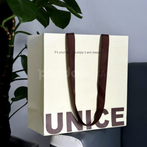 Paper Bag with Wide Satin Ribbon Handles