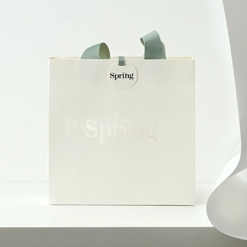 Embossed White Gift Bag