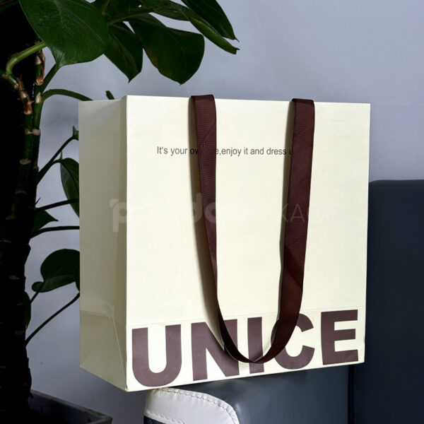 UNICE Premium Paper Bag with Wide Satin Ribbon Handles