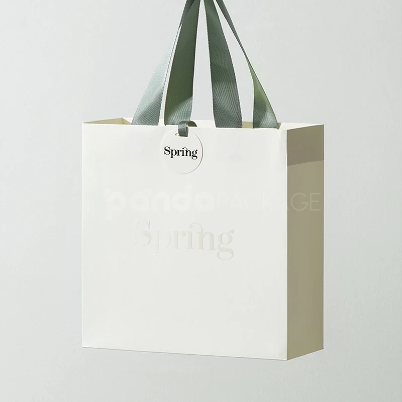 Embossed White Gift Bag