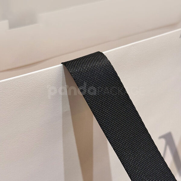 Minimalist White Gift Bag with Script Typography