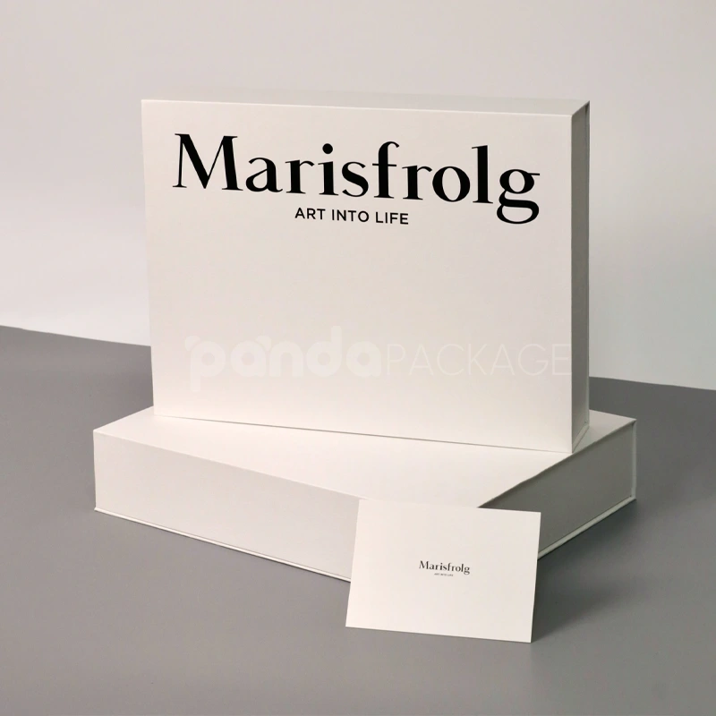 Minimalist White Rigid Gift Box with Magnetic Flap