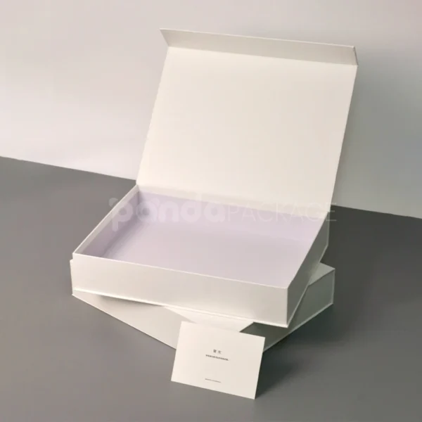 Minimalist White Rigid Gift Box with Magnetic Flap
