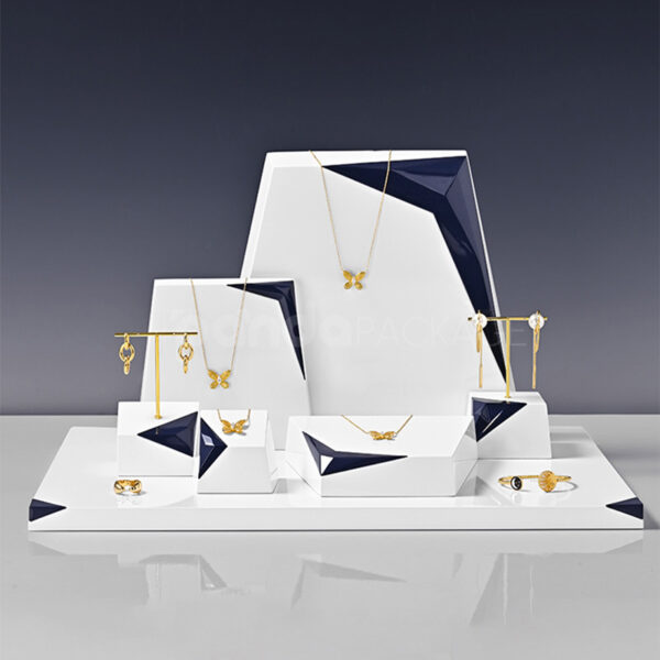 Geometric Acrylic Jewelry Display Stand Set