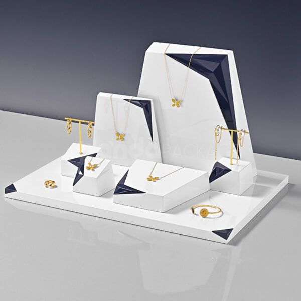 Geometric Acrylic Jewelry Display Stand Set