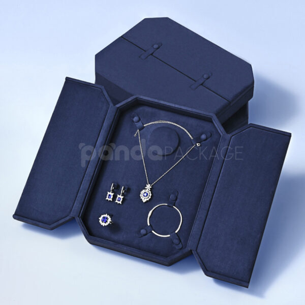 Velvet Jewelry Book-Style Display Case