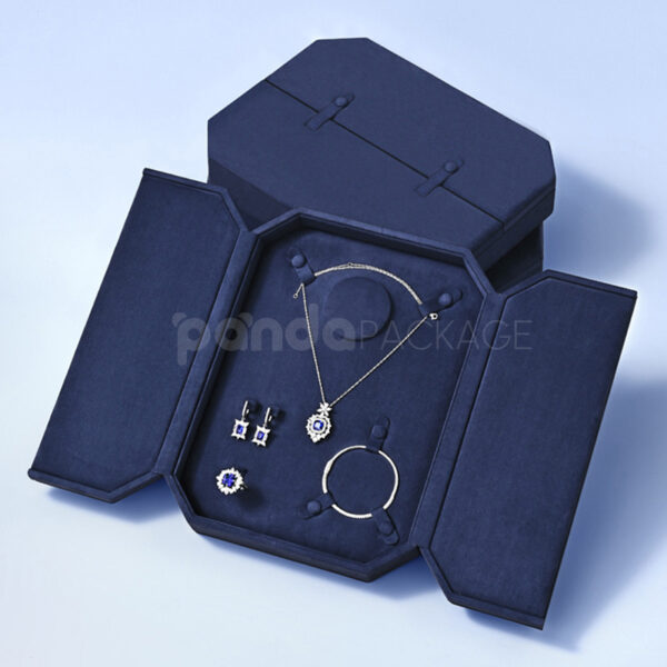 Velvet Jewelry Book-Style Display Case