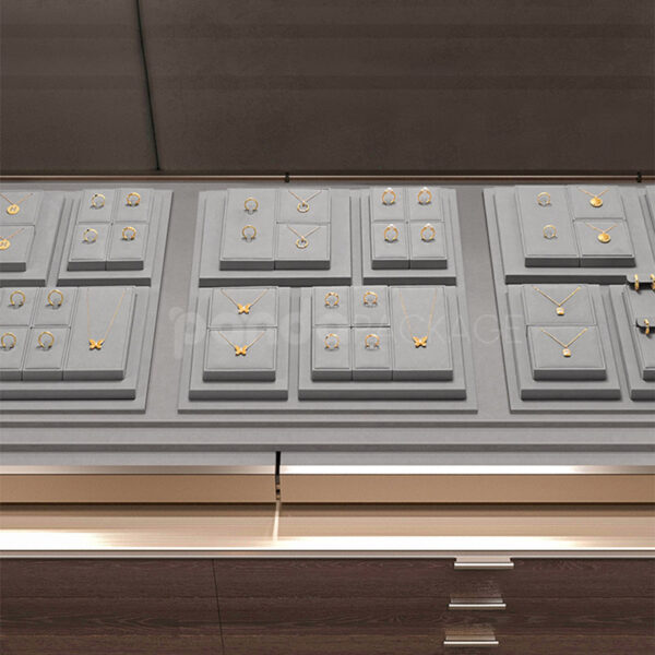 Stackable Velvet Jewelry Display Board Set