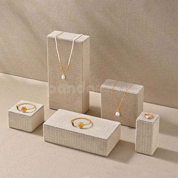 Textured Linen Jewelry Box