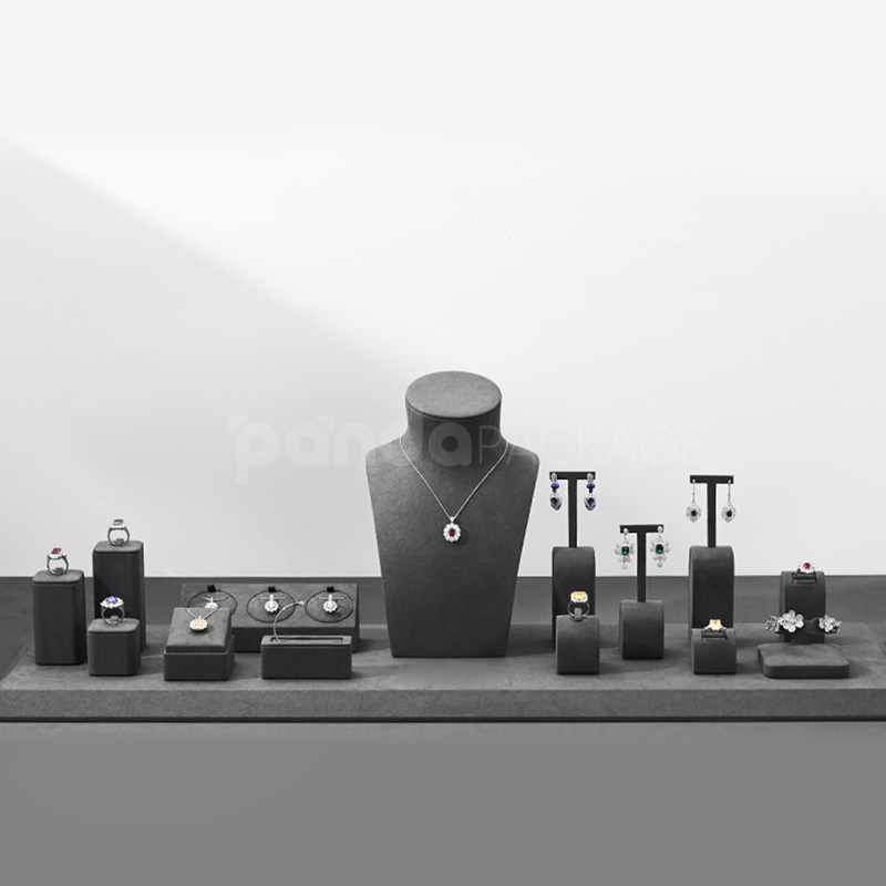Grey Jewelry Display Stand Set