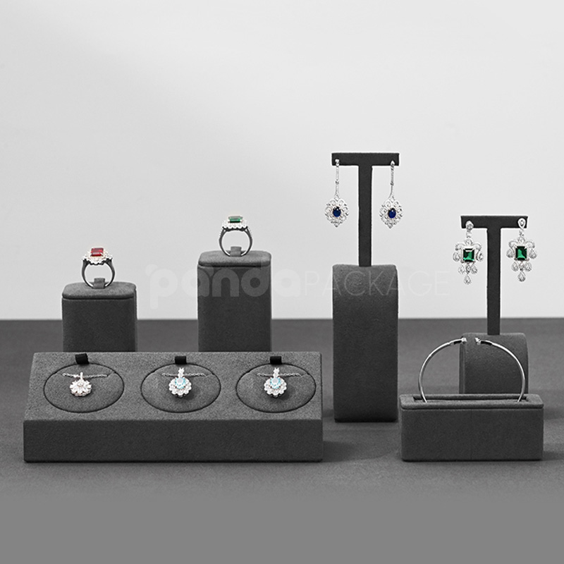 Grey Jewelry Display Stand Set