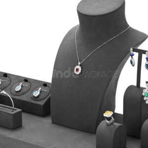 Grey Jewelry Display Stand Set