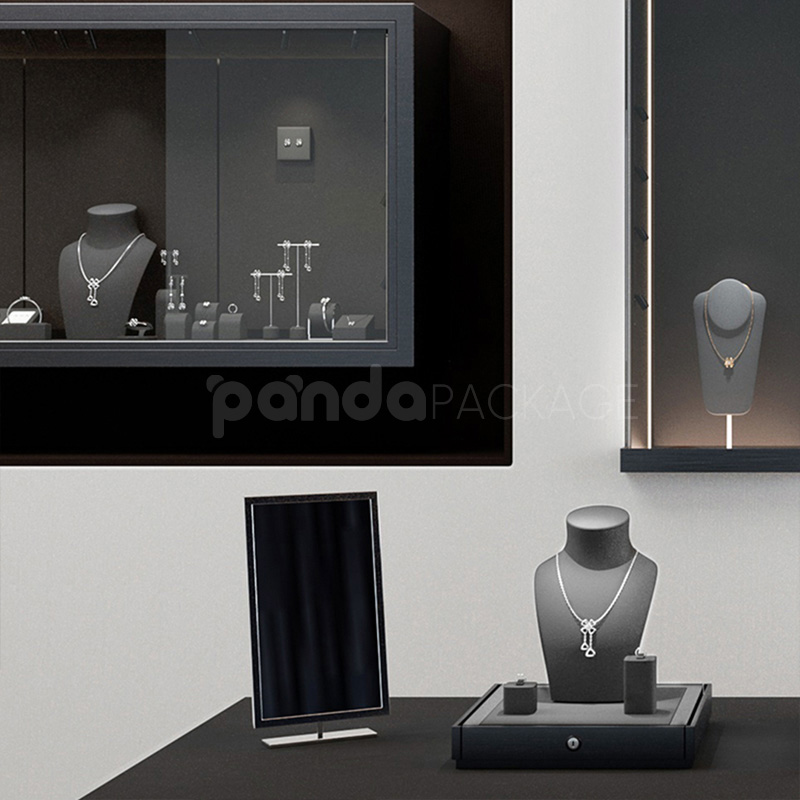 Grey Jewelry Display Stand Set