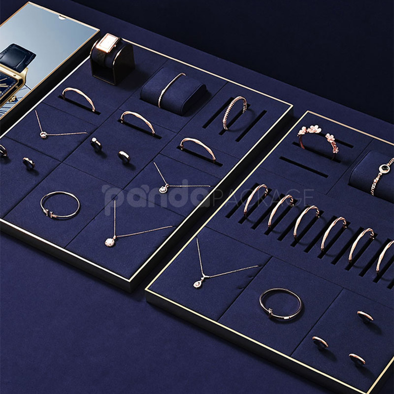 Gold-Frame Jewelry Display Tray
