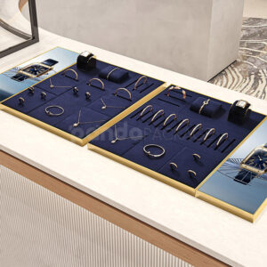 Gold-Frame Jewelry Display Tray
