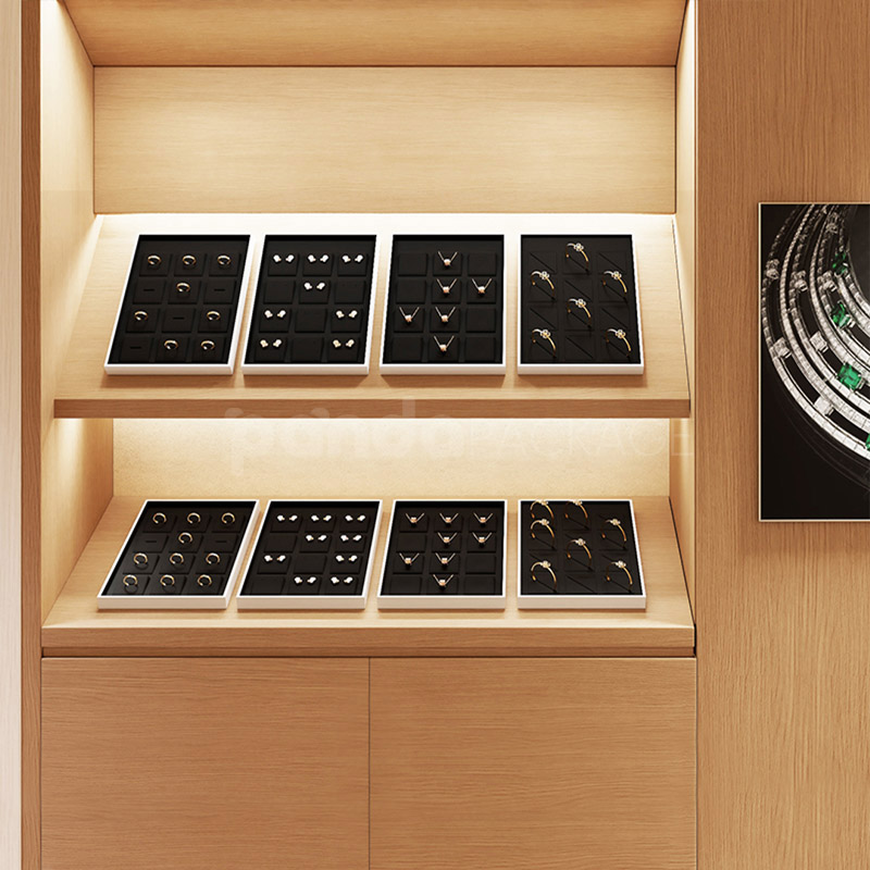 Gold-Frame Jewelry Display Tray
