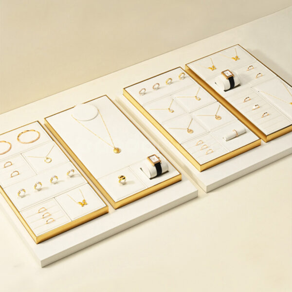 Luxury Gold-Trim Jewelry Display Box