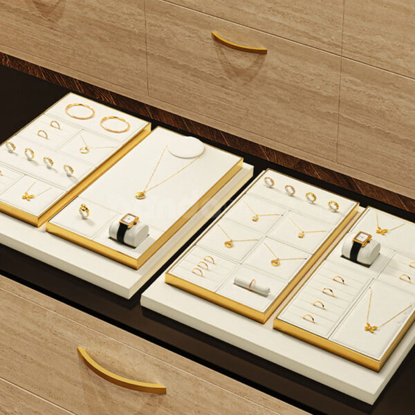 Luxury Gold-Trim Jewelry Display Box