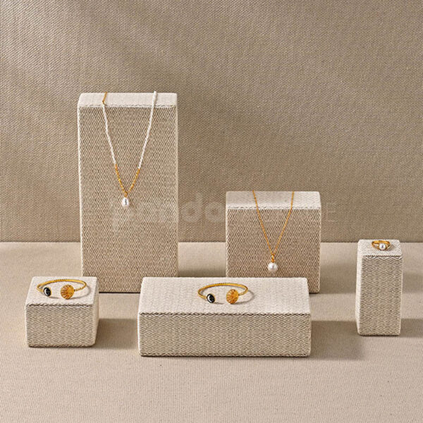 Textured Linen Jewelry Box - second image