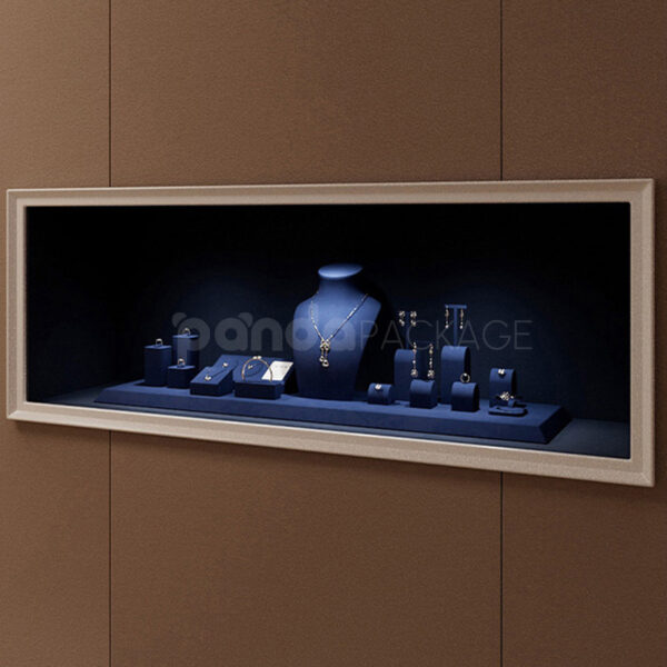 Royal Blue Velvet Jewelry Display Stand Set