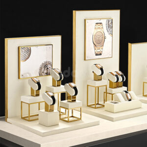 Gold-Frame Watch Display Stand