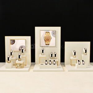 Gold-Frame Watch Display Stand