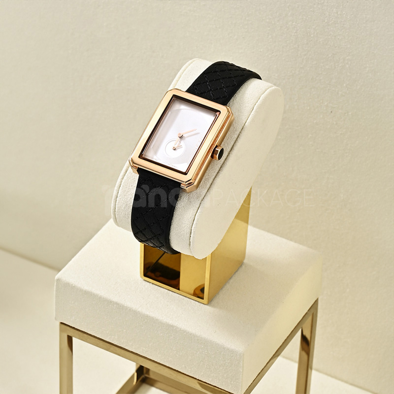 Gold-Frame Watch Display Stand