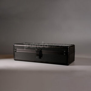 Sleek 5-slot watch storage box with clear lid green