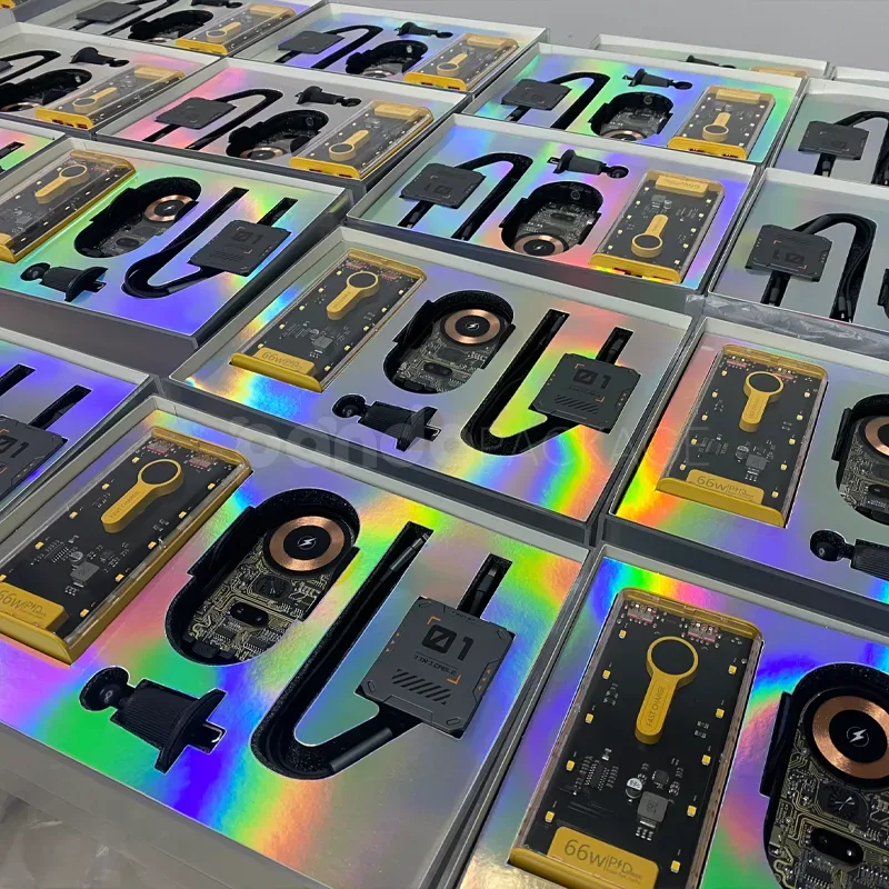 Holographic Space Black Tech Gift Box Futuristic Rocket Kit