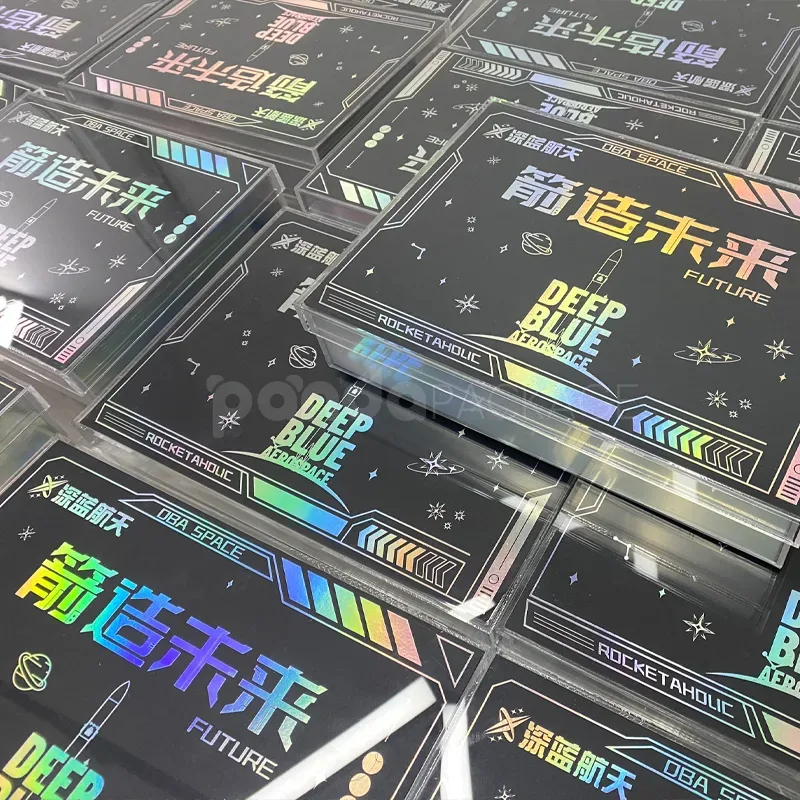 Holographic Space Black Tech Gift Box Futuristic Rocket Kit
