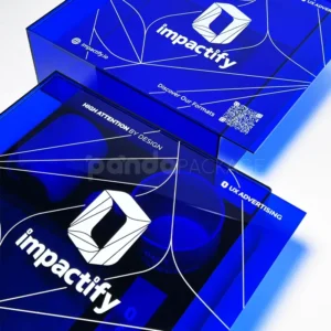 Blue Acrylic TechCube Box Sleek Premium Packaging
