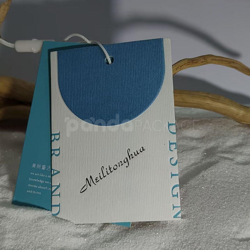 BlueWave Minimalist Elegant Paper Hang Tag on White Background