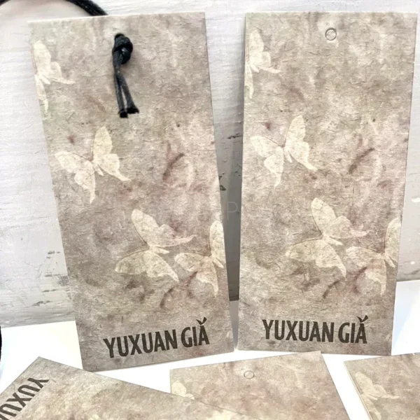 Light Brown Handmade Paper Butterfly Tags