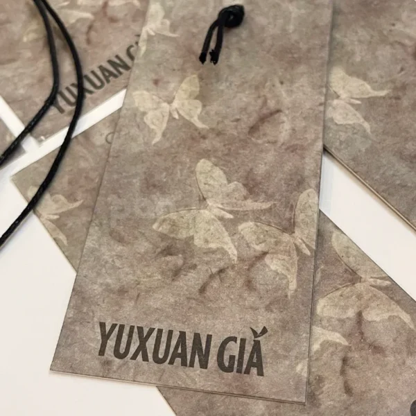 Light Brown Handmade Paper Butterfly Tags