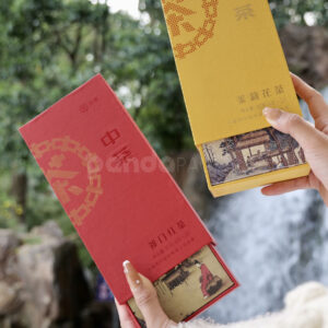 Red Gold Traditional Chinese Art Tea Gift Box