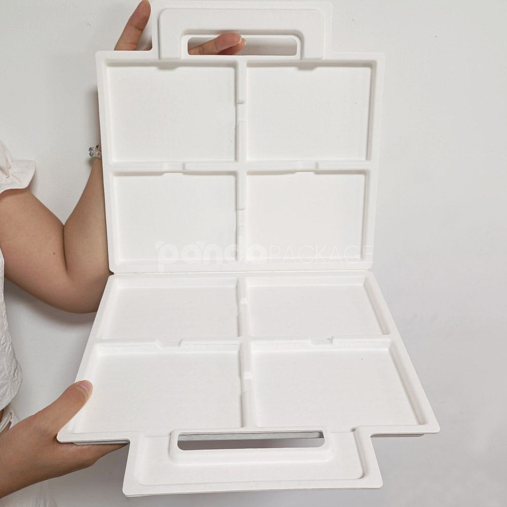 PausyBloom 4-Slot White EcoPack Box eco-friendly storage solution