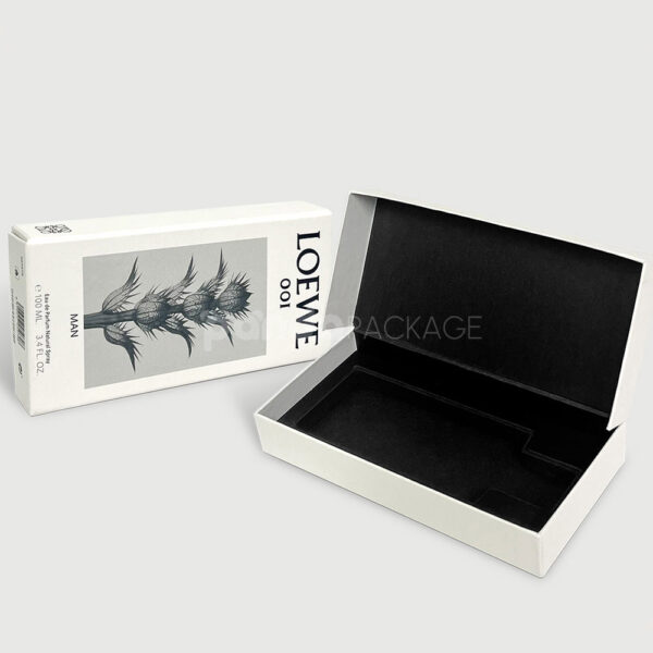 Elegant Ivory Airplane Gift Box – Blind Embossed for Perfume Branding