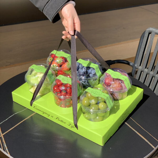 EmeraldGlow RibbonGrace FruitCarrier