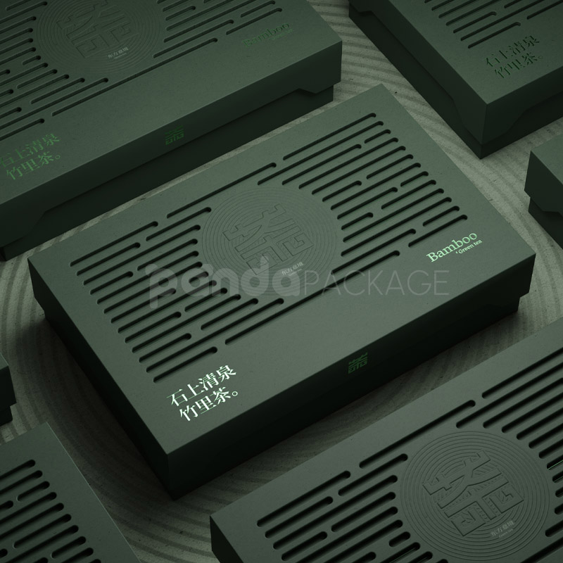 Green Bamboo Tea Gift Box Elegant Packaging