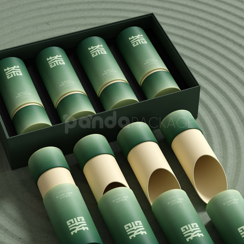 Green Bamboo Tea Gift Box Elegant Packaging