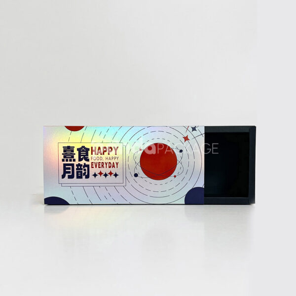 Holographic Mooncake Drawer Box with Gloss UV