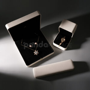 Ivory Faux Leather Hinged Heirloom Box
