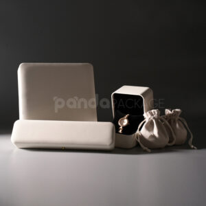 Ivory Faux Leather Hinged Heirloom Box - second image