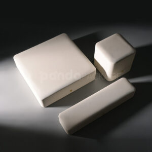 Ivory Faux Leather Hinged Heirloom Jewelry Box