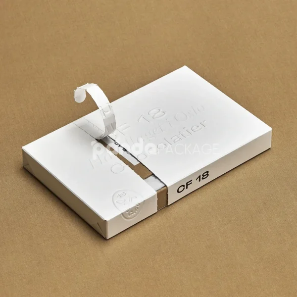 Ivory Tear-Open Gift Box with Embossed & Deep Pressed Design