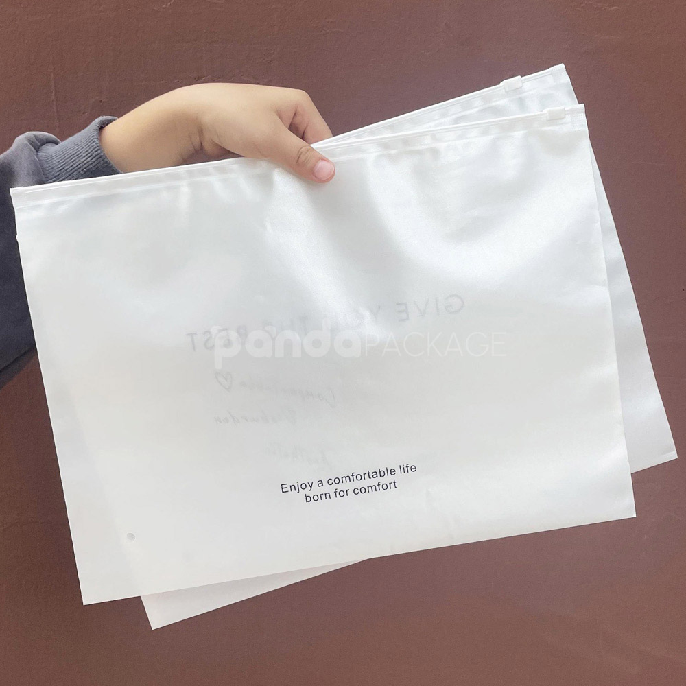 Ivory Premium Polypropylene Zipper Storage Bag with Heat-Sealed