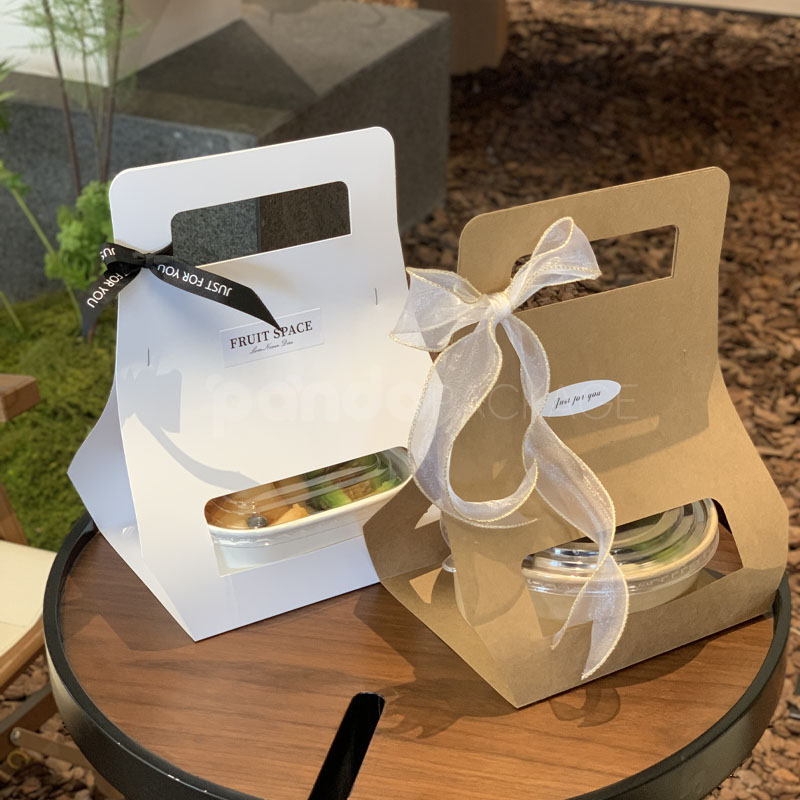 Kraft Window Takeout Fruit Box Customizable